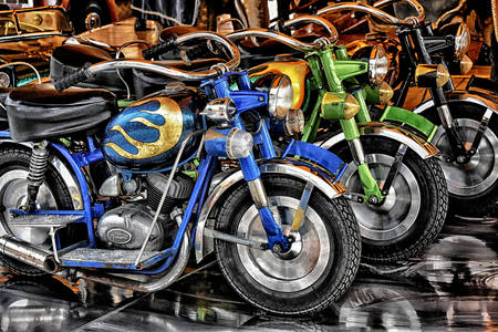 Retro motorcycles