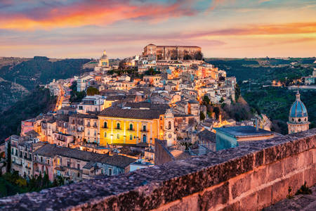 Ragusa uitzicht op de stad