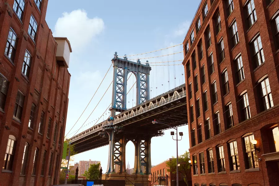 Widok na Manhattan Bridge