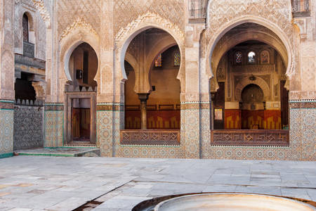 The inner courtyard of the mosque