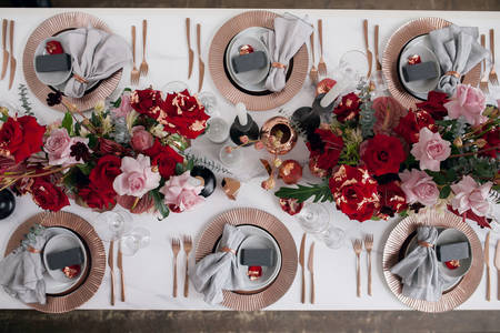 Esküvői asztalterítés