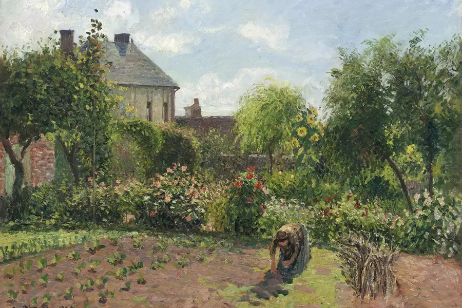 Camille Pissarro: "De tuin van de kunstenaar in Eragny"