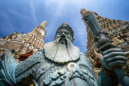 Sculpture in the temple of Wat Arun
