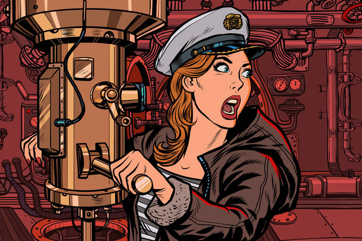 Female captain on a submarine