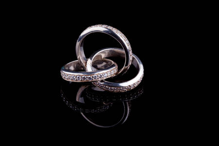 Rings on a black background