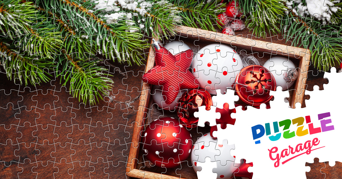 Christmas toys in a box Jigsaw Puzzle (Holidays, Christmas) Puzzle Garage