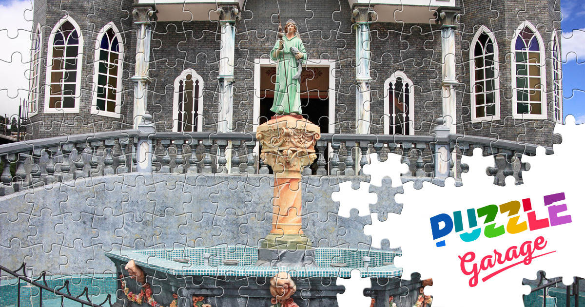 Fountain in the courtyard of the temple Jigsaw Puzzle (Countries Costa Fountain in the courtyard of the temple Jigsaw Puzzle (Countries Costa