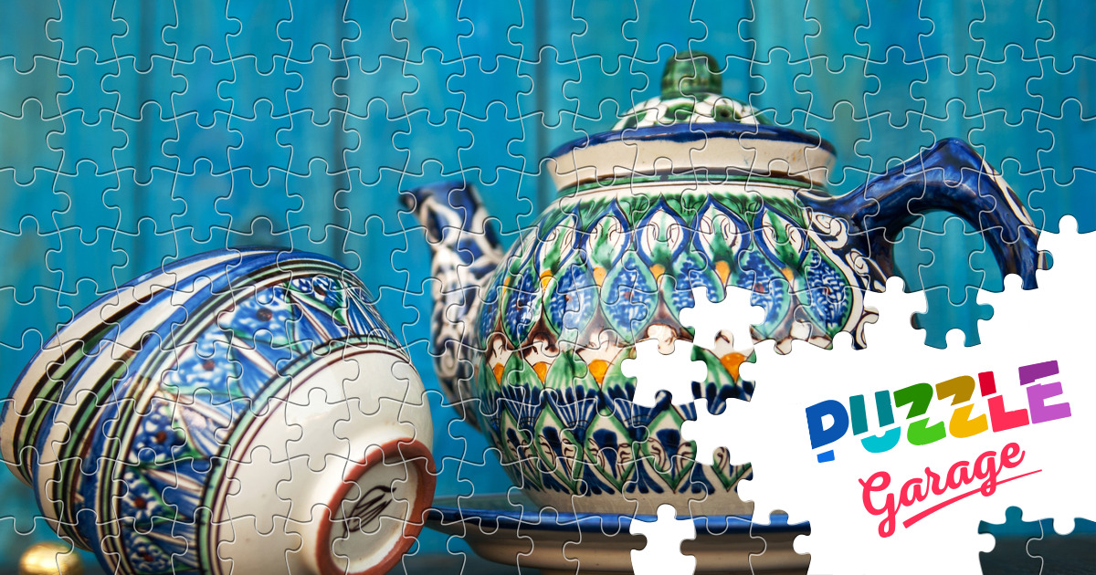 Uzbek ceramic dishes Jigsaw Puzzle (Countries, Uzbekistan) | Puzzle Garage