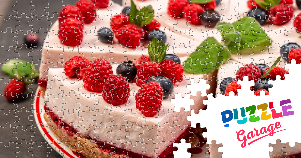 Cheesecake with berries Jigsaw Puzzle (Home, Food) Puzzle Garage