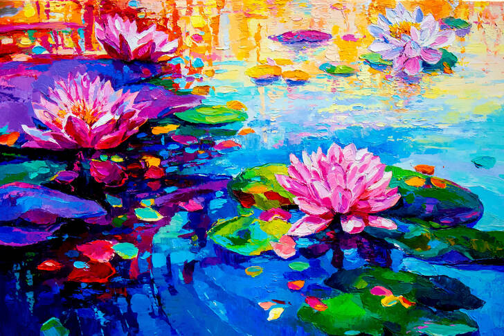 Lilies in the pond
