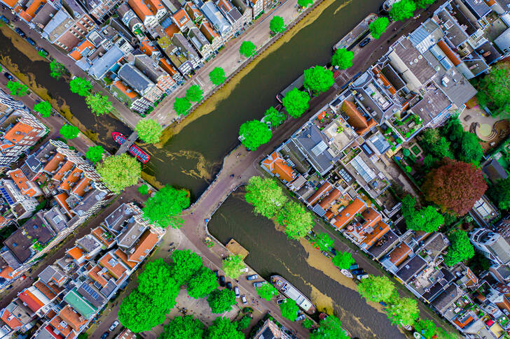 View from above of Amsterdam