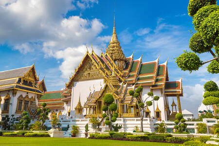 Kilátás a Wat Phra Kaew-re