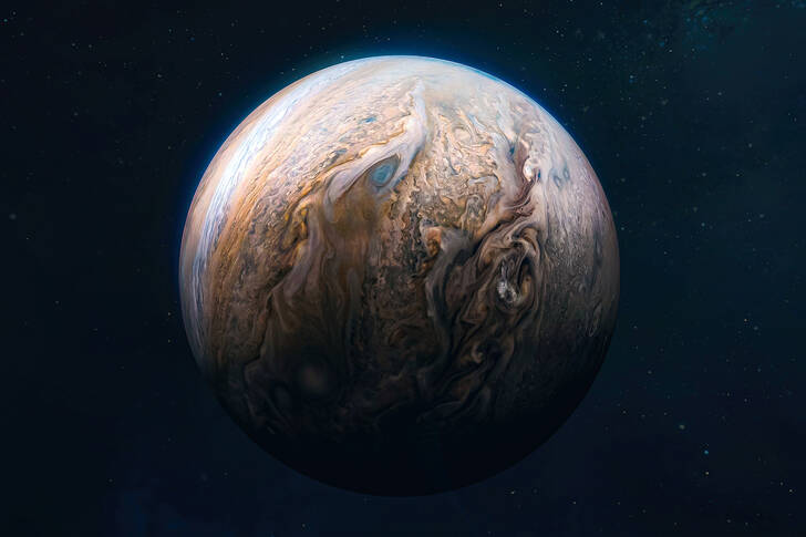 Pogled na planetu Jupiter