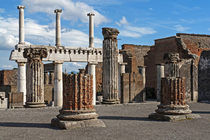 The ancient ruins of Pompeii