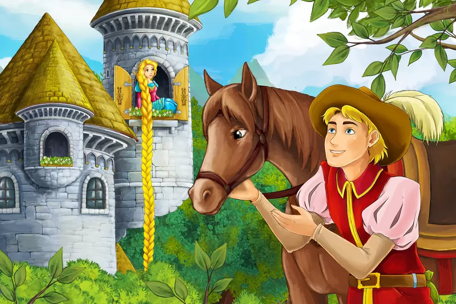 Prins og prinsesse scene