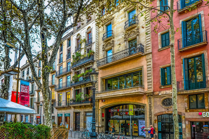 Architectuur van gebouwen in Barcelona
