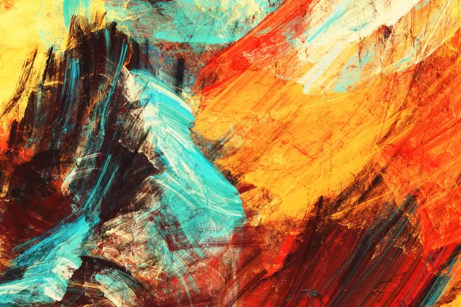 Abstract schilderij
