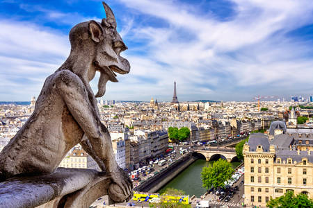 Gargoyle of the Cathedral of Notre Dame de Paris