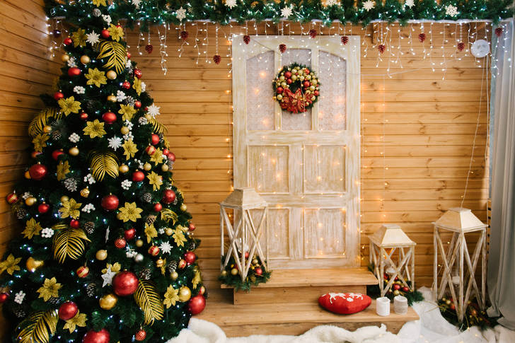 Vonkajšia domáca dekorácia na Vianoce