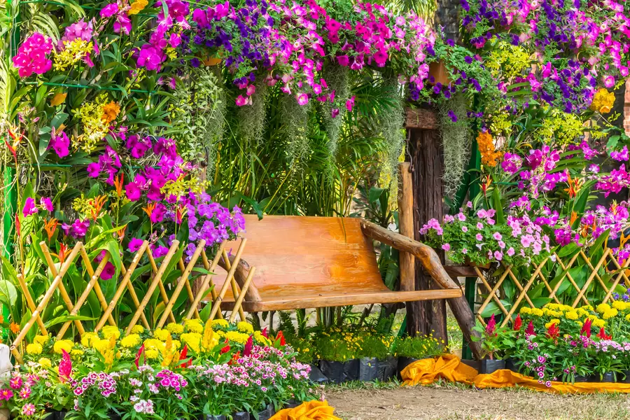 Bloeiende tuin