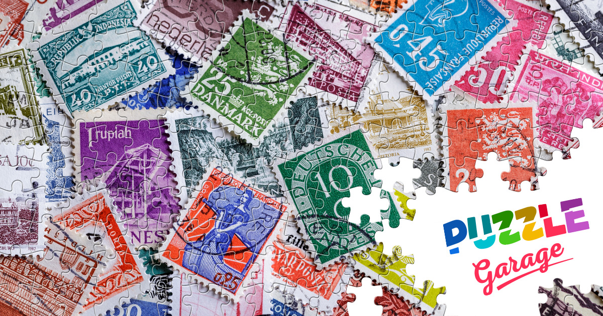 Vintage postage stamps collection Jigsaw Puzzle (Other, Collecting