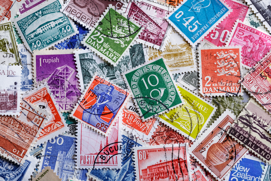Vintage postzegels collectie