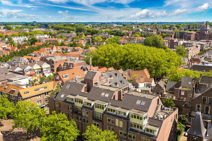 Vista della città di Delft