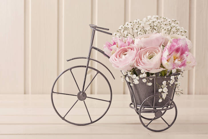 Bicycle with flowers