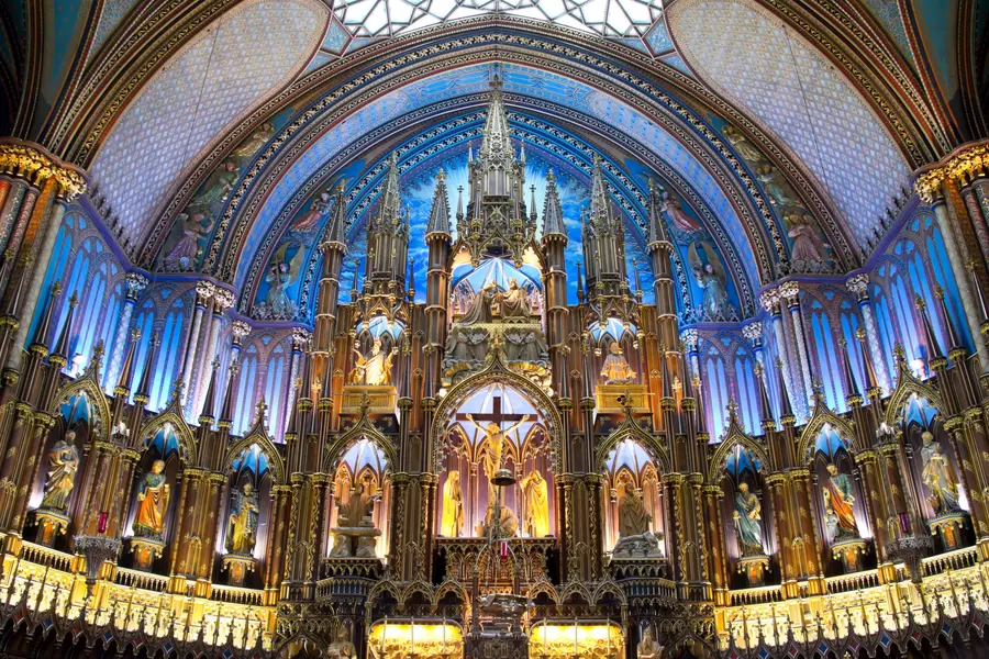Altaar van de basiliek van Notre Dame de Montreal