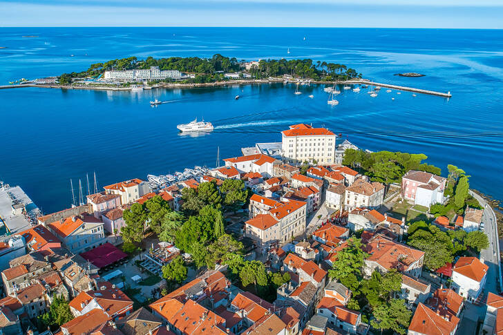 Udsigt over byen Poreč