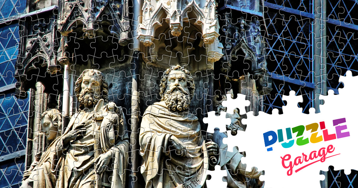 Sculptures at Aachen Cathedral Jigsaw Puzzle (Countries, Germany ...