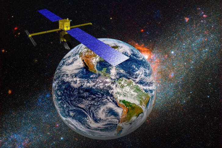 Satellite and Earth