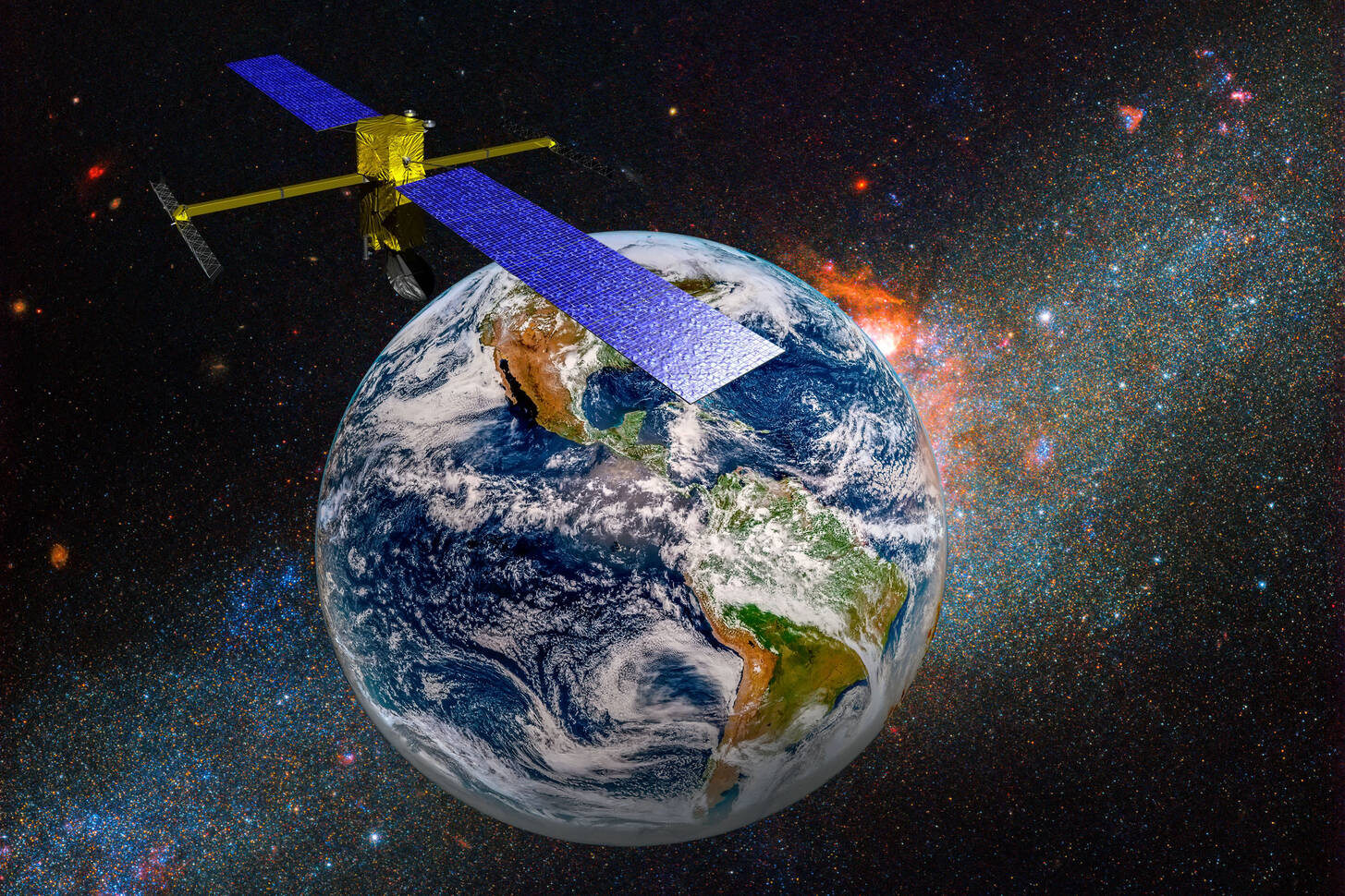 Satellite and Earth Jigsaw Puzzle (Space, Cosmonautics) Puzzle Garage