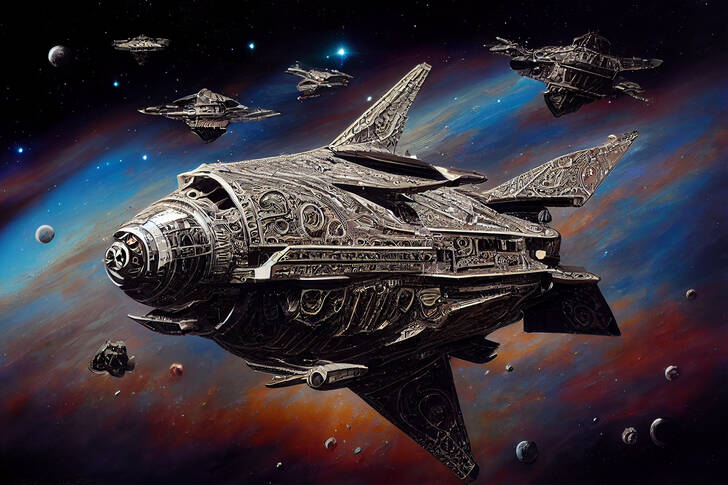 Lots Of Spaceships Jigsaw Puzzle Space Sci Fi Puzzle Garage