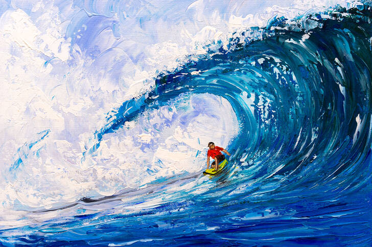Surfista en la ola
