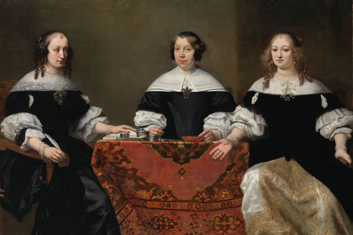 Ferdinand Bol: "Portrait of the Three Regentesses of the Leprozenhuis, Amsterdam"