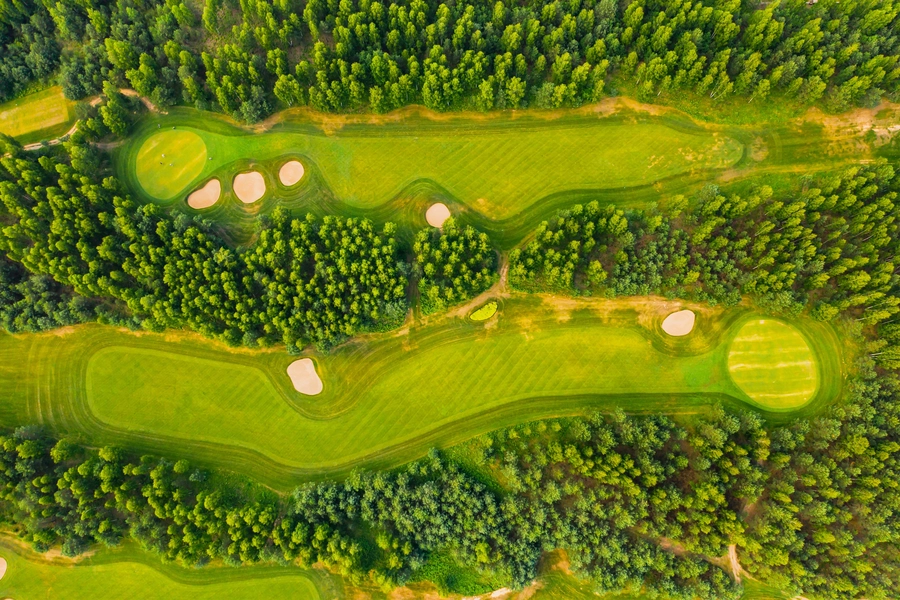Vista de los campos de golf
