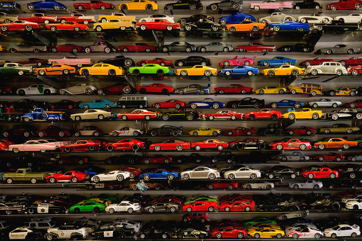 Collection of children's cars