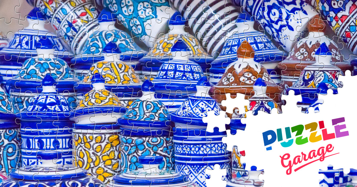 Traditional ceramic tableware Jigsaw Puzzle (Home, Needlework) Puzzle Garage