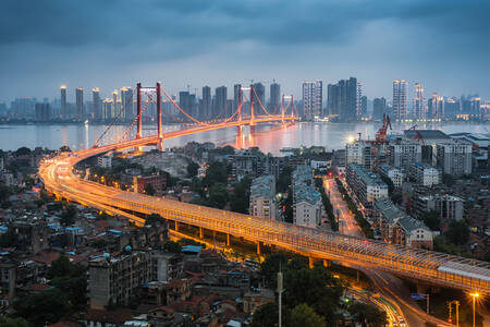 Wuhan di notte