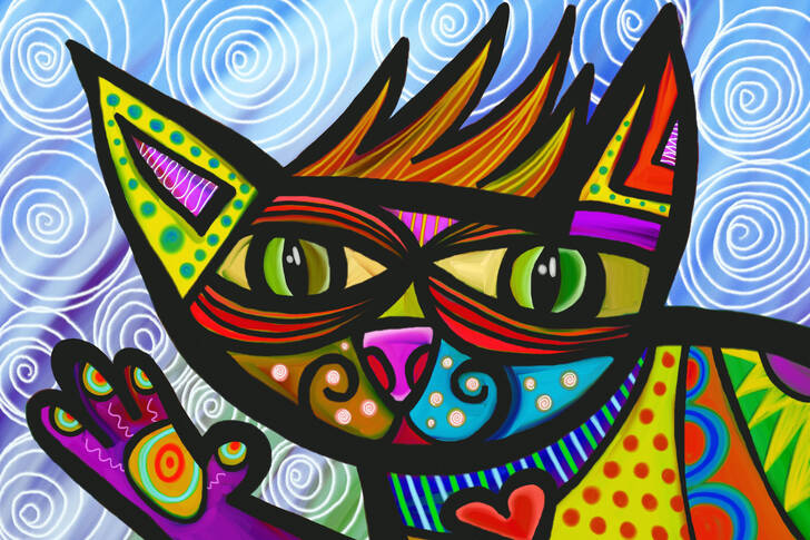 Abstract kitten