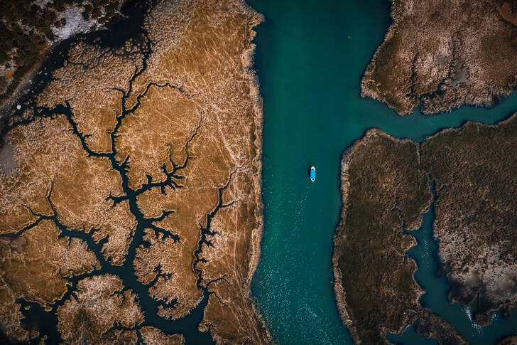 Vista de cima do rio Dalyan