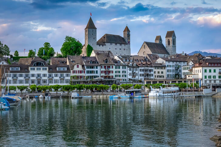 Rapperswil-Jona on the shores of Lake Zurich