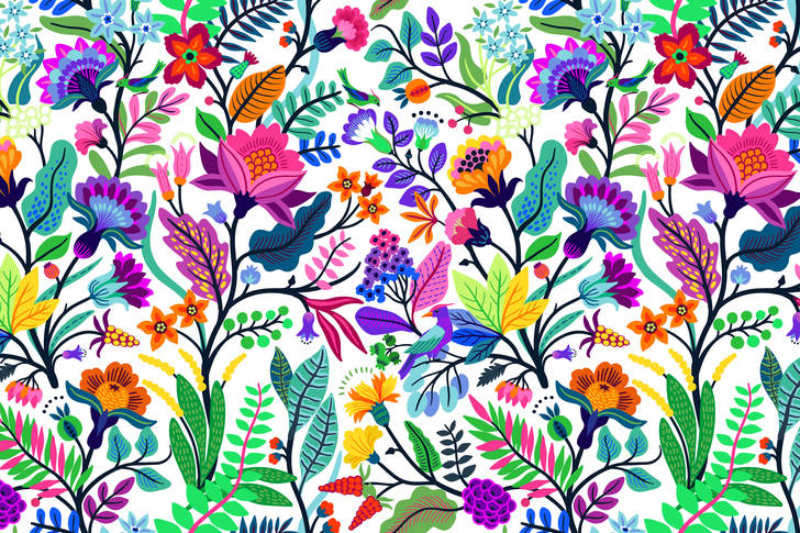 Colorful flower pattern