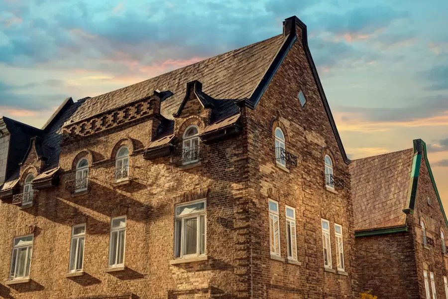 Oude gebouwen in Quebec