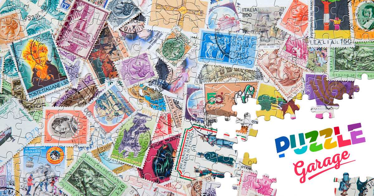 Old postage stamps from different countries Jigsaw Puzzle (Other
