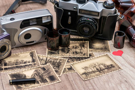 Old cameras and photographs