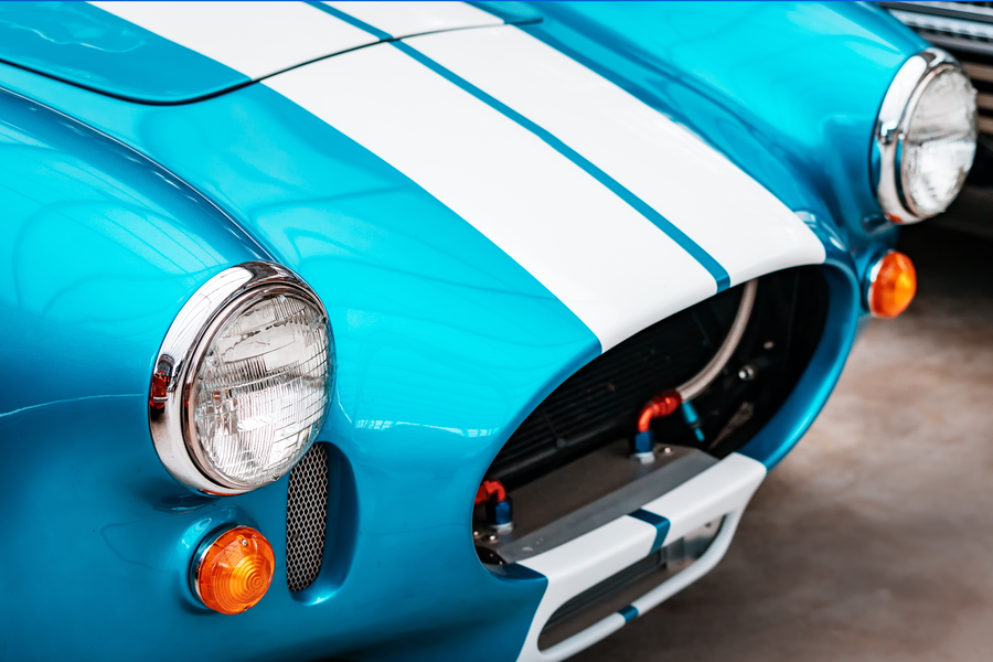 Oude auto close-up