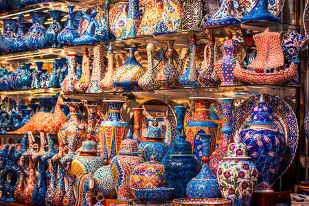 Turkish ceramics at the Grand Bazaar