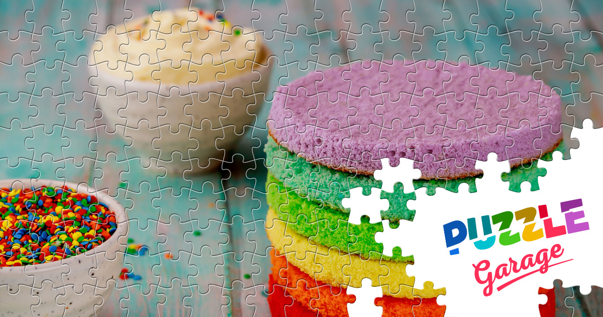 Rainbow cake cakes Jigsaw Puzzle (Home, Food) | Puzzle Garage